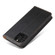 iPhone 12 mini Fierre Shann PU Genuine Leather Texture Horizontal Flip Leather Case with Holder & Card Slots & Wallet - Black
