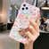 iPhone 12 mini Colorful Laser Flower Series IMD TPU Mobile Phone Case With Folding Stand - Monstera KB3