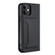 iPhone 12 mini Strong Magnetism Shockproof Horizontal Flip Liquid Feel Leather Case with Holder & Card Slots & Wallet - Black