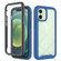 iPhone 12 mini Starry Sky Solid Color Series Shockproof PC + TPU Case with PET Film  - Royal Blue