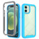 iPhone 12 mini Starry Sky Solid Color Series Shockproof PC + TPU Case with PET Film  - Sky Blue