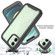 iPhone 12 mini Starry Sky Solid Color Series Shockproof PC + TPU Case with PET Film  - Black