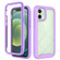 iPhone 12 mini Starry Sky Solid Color Series Shockproof PC + TPU Case with PET Film  - Light Purple