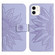 iPhone 12 mini Skin Feel Sun Flower Pattern Flip Leather Phone Case with Lanyard - Purple