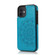 iPhone 12 mini Double Buckle Mandala Pattern PU+TPU Protective Case with Card Slots & Holder & Photo Frame  - Blue