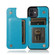 iPhone 12 mini Double Buckle Mandala Pattern PU+TPU Protective Case with Card Slots & Holder & Photo Frame  - Blue