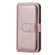 iPhone 12 mini Multifunctional Magnetic Copper Buckle Horizontal Flip Solid Color Leather Case with 10 Card Slots & Wallet & Holder & Photo Frame - Rose Gold
