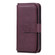 iPhone 12 mini Multifunctional Magnetic Copper Buckle Horizontal Flip Solid Color Leather Case with 10 Card Slots & Wallet & Holder & Photo Frame - Wine Red