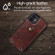 iPhone 12 mini Shockproof PU Leather + TPU Protective Case with Card Slot & Lanyard  - Brown