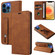 iPhone 12 mini Wristband Magnetic Leather Phone Case  - Brown