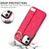 iPhone 12 mini Non-slip Full Coverage Ring PU Phone Case with Wristband - Rose Red