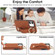 iPhone 12 mini Non-slip Full Coverage Ring PU Phone Case with Wristband - Brown