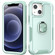 iPhone 12 mini 3 in 1 PC + TPU Phone Case with Ring Holder  - Mint Green