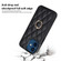 iPhone 12 mini Rhombic PU Leather Phone Case with Ring Holder - Black