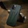 iPhone 12 mini Fierre Shann Full Coverage Protective Leather Case with Holder & Card Slot - Green