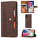 iPhone 12 mini Calf Texture Double Fold Clasp Horizontal Flip Leather Case with Photo Frame & Holder & Card Slots & Wallet  - Coffee
