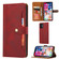 iPhone 12 mini Calf Texture Double Fold Clasp Horizontal Flip Leather Case with Photo Frame & Holder & Card Slots & Wallet  - Red