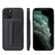 iPhone 12 mini Fierre Shann Full Coverage Protective Leather Case with Holder & Card Slot - Black