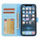 iPhone 12 mini Cross Texture Detachable Leather Phone Case  - Blue