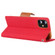 iPhone 12 mini GOOSPERY CANVAS DIARY Cross Texture Horizontal Flip Leather Case with Card Slots & Wallet & Holder - Red