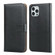 iPhone 12 mini Plain Texture Cowhide Leather Horizontal Flip Case with Magnetic Clasp & Holder & Card Slots & Wallet  - Black