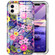 iPhone 12 mini 360 Full Body Painted Phone Case  - Flowers L08