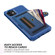 iPhone 12 mini ZM06 Card Bag TPU + Leather Phone Case  - Blue