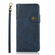 iPhone 12 mini KHAZNEH Dual-Splicing Cowhide Texture Horizontal Flip Leather Case with Holder & Card Slots & Wallet & Lanyard  - Blue