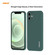 iPhone 12 mini Hat-Prince ENKAY ENK-PC0672 Liquid Silicone Straight Edge Shockproof Case + 0.26mm 9H 2.5D Full Glue Tempered Glass Film - Dark Green