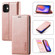 iPhone 12 mini LC.IMEEKE Strong Magnetism Ultra-thin Horizontal Flip Shockproof Matte TPU + PU Leather Case with Holder & Card Slots & Wallet  - Rose Gold