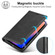 iPhone 12 mini LC.IMEEKE LC-001 Series PU + TPU Color Matching Frosted Horizontal Flip Leather Case with Holder & Card Slot - Black