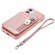 iPhone 12 mini Zipper Double Buckle Shockproof Protective Case with Stand & Photo Holder & Wallet Function  - Rose Gold