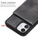 iPhone 12 mini Vertical Flip Wallet Shockproof Back Cover Protective Case with Holder & Card Slots & Lanyard & Photos Frames  - Black