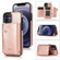 iPhone 12 mini Shockproof PU + TPU Leather Case with Card Slots & Holder & Photo Frame & Wallet & Lanyard  - Rose Gold