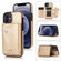 iPhone 12 mini Shockproof PU + TPU Leather Case with Card Slots & Holder & Photo Frame & Wallet & Lanyard  - Gold