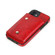 iPhone 12 mini Shockproof PU + TPU Leather Case with Card Slots & Holder & Photo Frame & Wallet & Lanyard  - Red