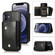 iPhone 12 mini Shockproof PU + TPU Leather Case with Card Slots & Holder & Photo Frame & Wallet & Lanyard  - Black