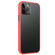 iPhone 12 mini Skin Feel Frosted PC + TPU Shockproof Case with Color Button  - Red