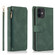 iPhone 12 mini Skin-feel Crazy Horse Texture Zipper Wallet Bag Horizontal Flip Leather Case with Holder & Card Slots & Wallet & Lanyard  - Dark Green