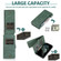 iPhone 12 mini Skin-feel Crazy Horse Texture Zipper Wallet Bag Horizontal Flip Leather Case with Holder & Card Slots & Wallet & Lanyard  - Dark Green