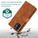 iPhone 12 mini Skin-feel Crazy Horse Texture Zipper Wallet Bag Horizontal Flip Leather Case with Holder & Card Slots & Wallet & Lanyard  - Brown