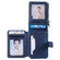 iPhone 12 mini Zipper Shockproof Protective Case with Card Slots & Bracket & Photo Holder & Wallet Function  - Blue