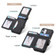 iPhone 12 mini Zipper Shockproof Protective Case with Card Slots & Bracket & Photo Holder & Wallet Function  - Black