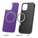 iPhone 12 mini Cross Texture Embossing Magnetic PU + TPU Protective MagSafe Case  - Purple