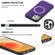 iPhone 12 mini Cross Texture Embossing Magnetic PU + TPU Protective MagSafe Case  - Purple