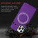 iPhone 12 mini Cross Texture Embossing Magnetic PU + TPU Protective MagSafe Case  - Purple