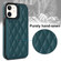 iPhone 12 mini Double Buckle Rhombic PU Leather Phone Case - Green