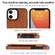 iPhone 12 mini Double Buckle Rhombic PU Leather Phone Case - Brown