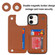 iPhone 12 mini Double Buckle Rhombic PU Leather Phone Case - Brown