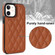 iPhone 12 mini Double Buckle Rhombic PU Leather Phone Case - Brown